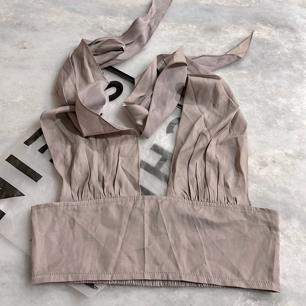 New in bag, shein mauve halter top, size medium